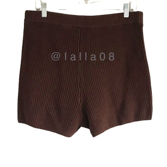 Reformation Brown Fiore Cardigan And Short Set New - Picture 8 of 13